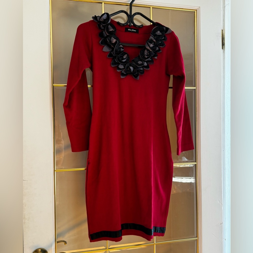 Beautiful Red dress with both slide slits